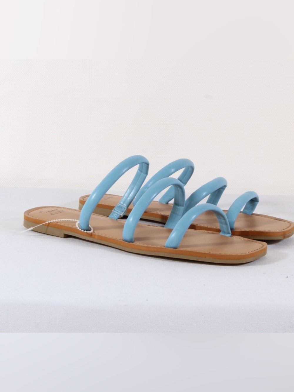 A New Day Wren Blue Triple-Strap Slide Sandals